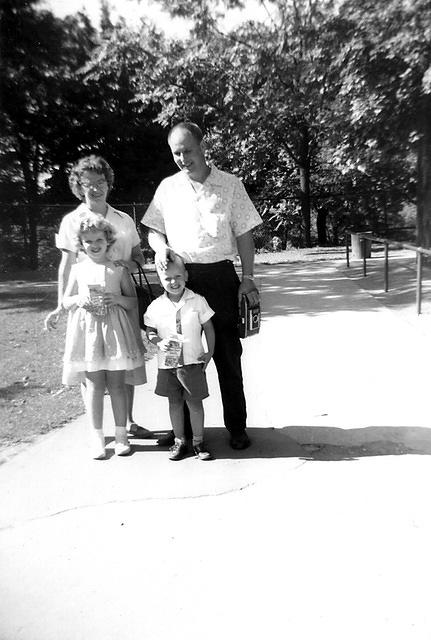 Gram, Pap, Uncle Rob, and Mom - 1961