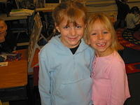 Emma and Carrie at school.