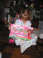 A Strawberry Shortcake doll with furniture from Santa.