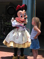 Carrie with Minnie Mouse.