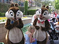 Chip and Dale with Carrie.