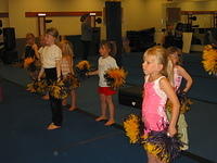 cheerleading practice.