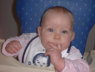 Carrie eating.