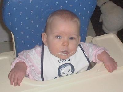 Carrie eating.
