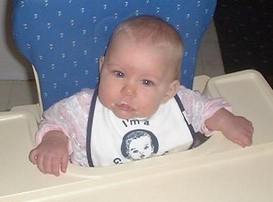 Carrie eating.