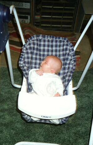 Carrie sleeping - 6/6/99