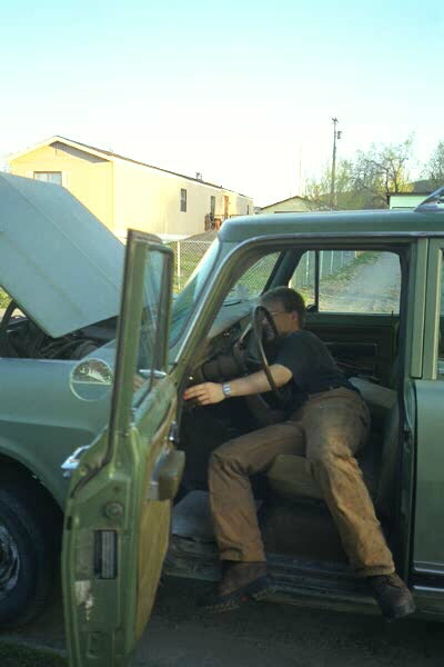 Shawn working on his Travelall
