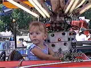 Carrie on a car ride - 7/27/02