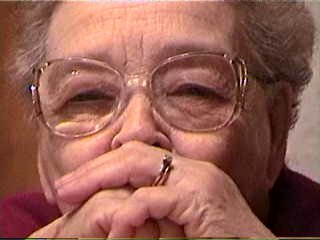 Gram, probably wondering if she's *truly* related to us. - 5/21/02