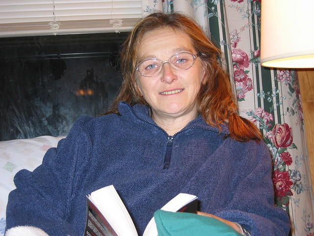 Mom reading.