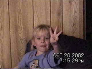 Carrie showing her age - 10/20/02