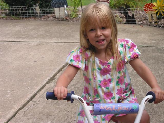 Carrie on the bike again