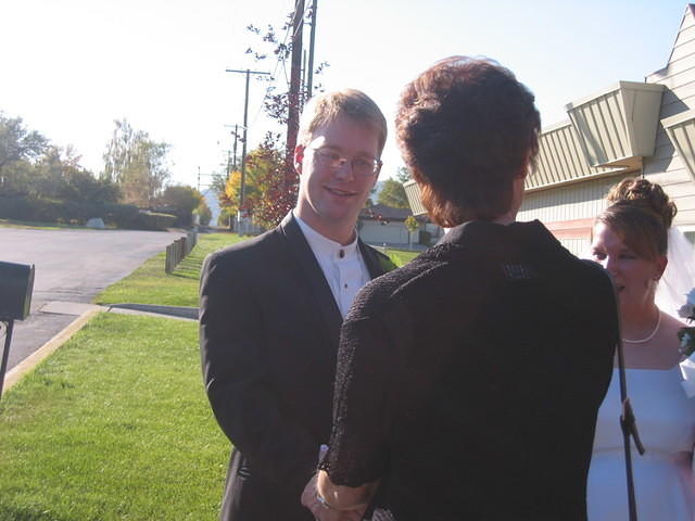 Shawn shaking hands with.. someone. :P 10/4/03