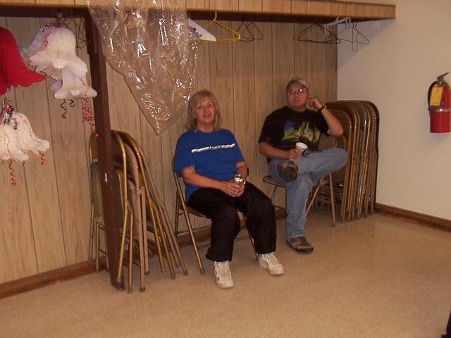 Rozanne and Tim, taking a break.  10/3/03
