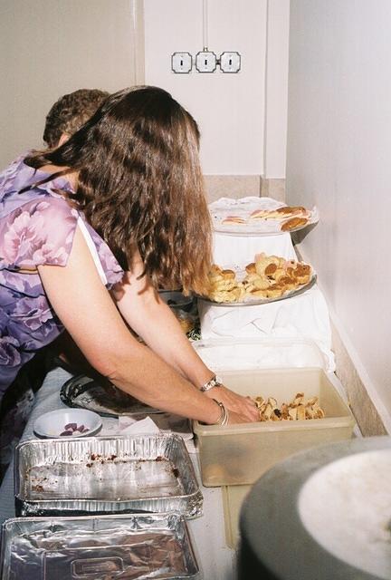 Mom setting up cookies I think
