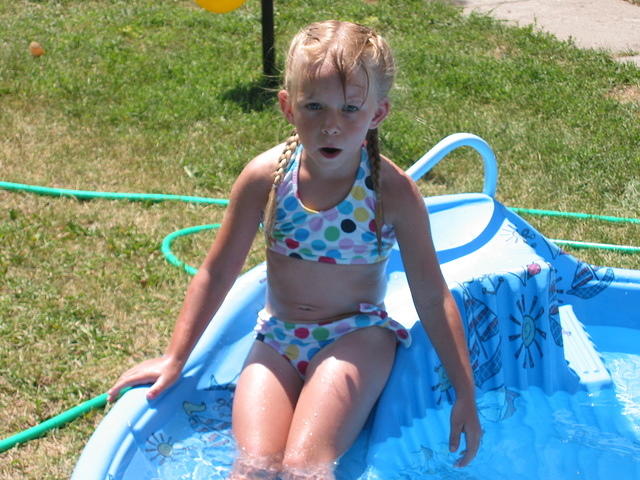 Carrie sliding down.
