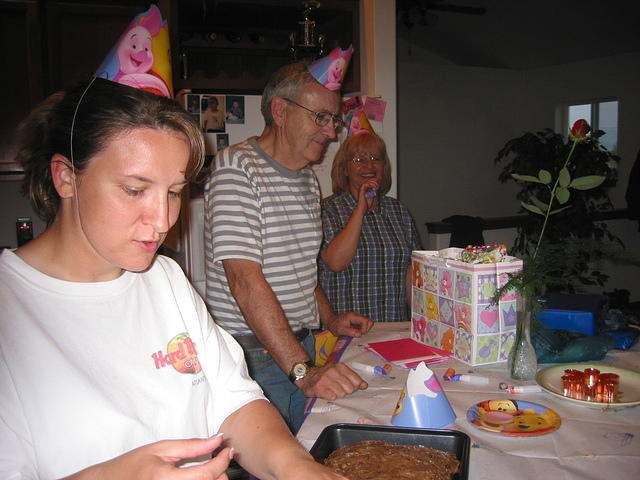 Michelle and her mom and dad.
