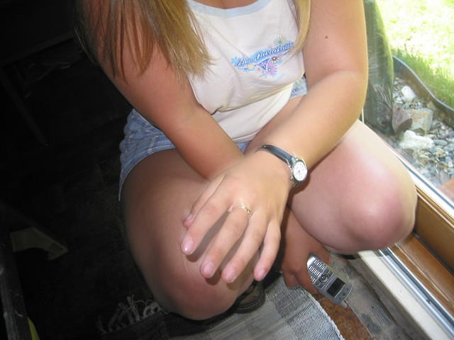 This is Carrie attempting to take pictures of my underwear.