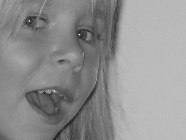 Carrie close up, to avoid the hairbrush she TRIED to include in the picture.