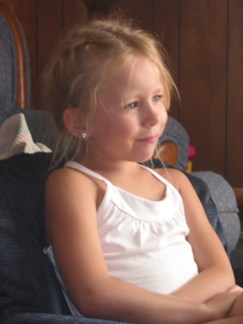 Carrie watching TV.