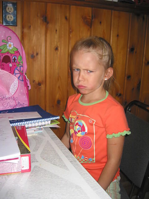 Carrie being annoyed.