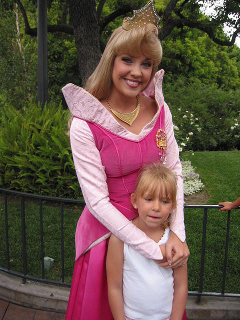 Carrie and Aurora (Sleeping Beauty) in Fantasyland