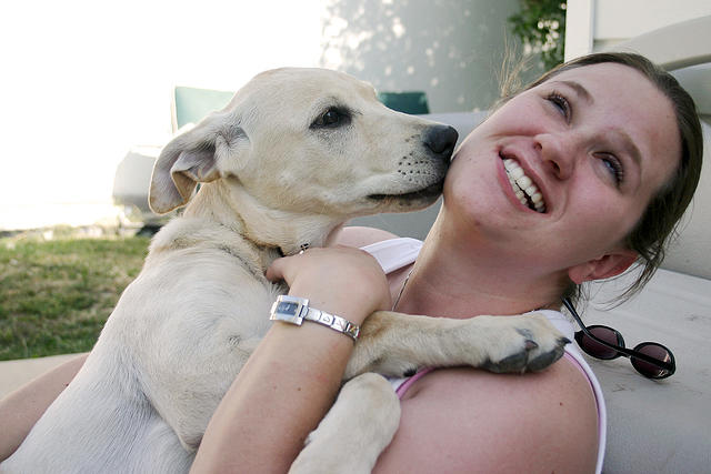 Krissy being loved by Lily