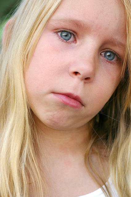 Carrie, upset.