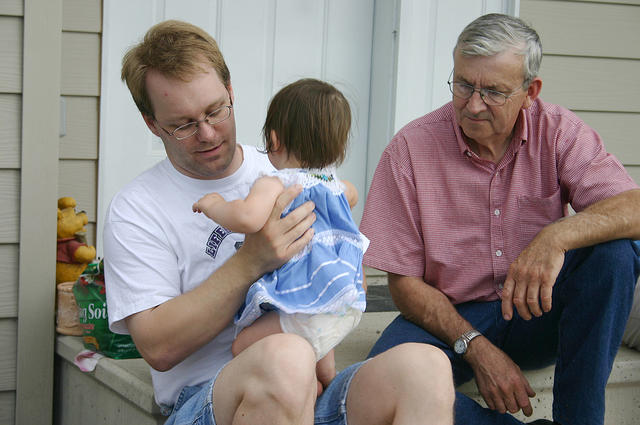 Daddy (Shawn), Joleigh, and Grandpa (Richard)