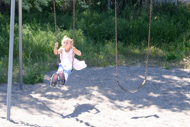 Carrie swinging