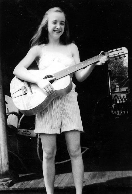 Gram playing guitar - 1947