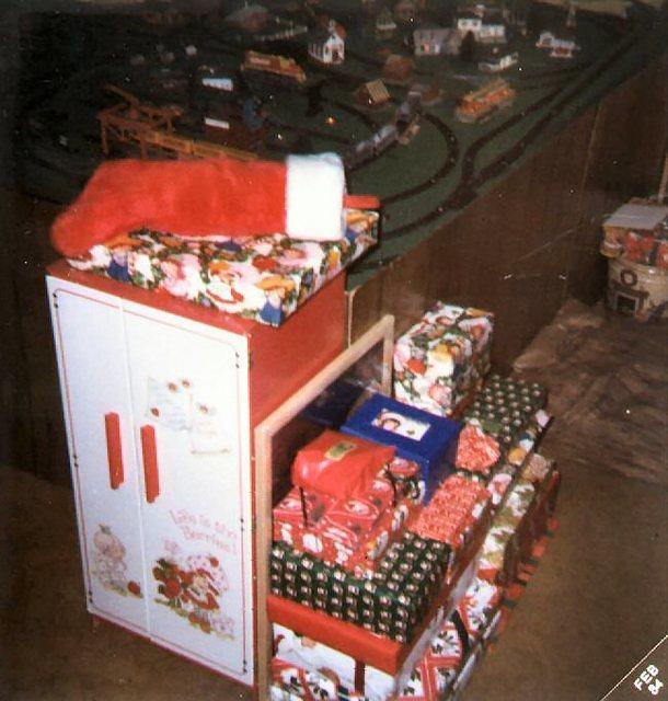 Paige's pile of presents.
Christmas 1983