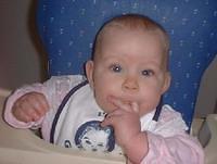 Carrie eating.