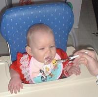 Carrie eating.