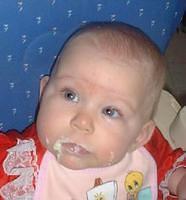 Carrie eating.