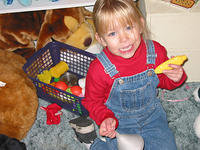 Carrie playing - 12/12/02
