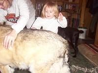 Mom, Carrie, and Shadow - 2/24/02