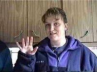 Michelle waves good-bye - 5/20/02