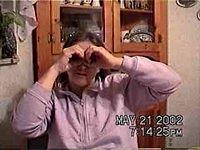 Mom's ... goggles?  Glasses? - 5/21/02