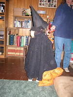 Carrie's sparkly cape, made by her Grandmom.