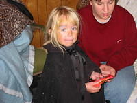 Carrie providing everyone else with candy.