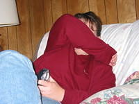 Michelle hiding.