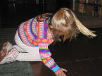 Carrie the cat, spinning in circles