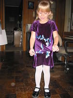Carrie dancing, and pulling her dress up. EEK