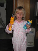 Carrie showing me her drill.