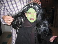 Grandmom is helping to arrange Carrie's wig