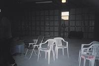 Inside of Shawn's garage.
