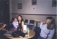 Carrie, Grandmom, and Mommy, at the airport