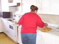 Michelle arranging cookies. 10/3/03
