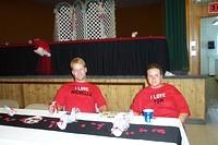 Shawn and Michelle, and their adorable shirts. 10/3/03